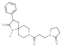 8-[3-(2-oxo-1-pyrrolidinyl)propanoyl]-3-phenyl-1,8-diazaspiro[4.5]decan-2-one