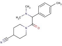 1-[(dimethylamino)(4-methylphenyl)acetyl]-4-piperidinecarbonitrile