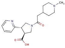 (3S*,4S*)-1-[(1-methylpiperidin-4-yl)acetyl]-4-pyridin-2-ylpyrrolidine-3-carboxylic acid