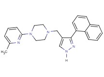 1-(6-methyl-2-pyridinyl)-4-{[3-(1-naphthyl)-1H-pyrazol-4-yl]methyl}piperazine