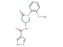 N-[1-(2-methoxyphenyl)-5-oxopyrrolidin-3-yl]-1H-pyrazole-4-carboxamide