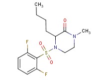3-butyl-4-[(2,6-difluorophenyl)sulfonyl]-1-methyl-2-piperazinone