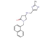 4-{[(2-methyl-1H-imidazol-4-yl)methyl]amino}-1-(1-naphthylmethyl)-2-pyrrolidinone