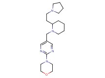 4-[5-({2-[2-(1-pyrrolidinyl)ethyl]-1-piperidinyl}methyl)-2-pyrimidinyl]morpholine