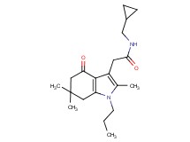 N-(cyclopropylmethyl)-2-(2,6,6-trimethyl-4-oxo-1-propyl-4,5,6,7-tetrahydro-1H-indol-3-yl)acetamide