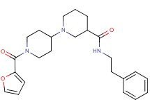 1'-(2-furoyl)-N-(2-phenylethyl)-1,4'-bipiperidine-3-carboxamide