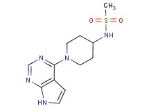 N-[1-(7H-pyrrolo[2,3-d]pyrimidin-4-yl)-4-piperidinyl]methanesulfonamide
