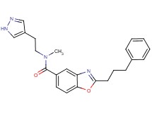 N-methyl-2-(3-phenylpropyl)-N-[2-(1H-pyrazol-4-yl)ethyl]-1,3-benzoxazole-5-carboxamide