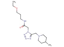 N-(3-ethoxypropyl)-2-{5-[(4-methyl-1-piperidinyl)methyl]-1H-tetrazol-1-yl}acetamide