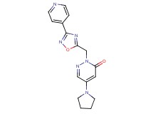 2-{[3-(4-pyridinyl)-1,2,4-oxadiazol-5-yl]methyl}-5-(1-pyrrolidinyl)-3(2H)-pyridazinone