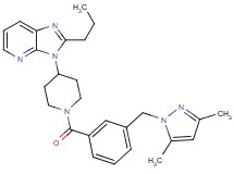 3-(1-{3-[(3,5-dimethyl-1H-pyrazol-1-yl)methyl]benzoyl}-4-piperidinyl)-2-propyl-3H-imidazo[4,5-b]pyridine