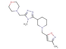4-[(4-methyl-5-{1-[(3-methylisoxazol-5-yl)methyl]piperidin-3-yl}-4H-1,2,4-triazol-3-yl)methyl]morpholine
