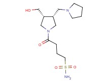 4-[(3R*,4R*)-3-(hydroxymethyl)-4-(1-pyrrolidinylmethyl)-1-pyrrolidinyl]-4-oxo-1-butanesulfonamide