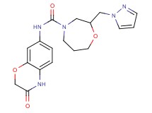 N-(3-oxo-3,4-dihydro-2H-1,4-benzoxazin-7-yl)-2-(1H-pyrazol-1-ylmethyl)-1,4-oxazepane-4-carboxamide
