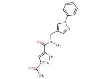 3-acetyl-N-methyl-N-[(1-phenyl-1H-pyrazol-4-yl)methyl]-1H-pyrazole-5-carboxamide
