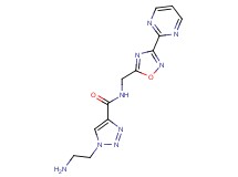 1-(2-aminoethyl)-N-[(3-pyrimidin-2-yl-1,2,4-oxadiazol-5-yl)methyl]-1H-1,2,3-triazole-4-carboxamide