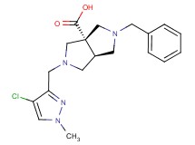 (3aS*,6aS*)-2-benzyl-5-[(4-chloro-1-methyl-1H-pyrazol-3-yl)methyl]hexahydropyrrolo[3,4-c]pyrrole-3a(1H)-carboxylic acid