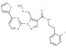 N-[2-(2-fluorophenyl)ethyl]-5-(methoxymethyl)-1-[4-(2-thienyl)-2-pyrimidinyl]-1H-pyrazole-4-carboxamide