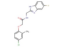 2-(4-chloro-2-methylphenoxy)-N-[(5-fluoro-1H-benzimidazol-2-yl)methyl]acetamide