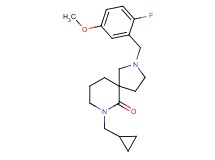 7-(cyclopropylmethyl)-2-(2-fluoro-5-methoxybenzyl)-2,7-diazaspiro[4.5]decan-6-one