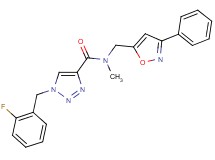 1-(2-fluorobenzyl)-N-methyl-N-[(3-phenyl-5-isoxazolyl)methyl]-1H-1,2,3-triazole-4-carboxamide