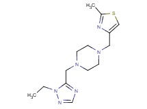 1-[(1-ethyl-1H-1,2,4-triazol-5-yl)methyl]-4-[(2-methyl-1,3-thiazol-4-yl)methyl]piperazine