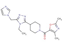 1-[(2,4-dimethyl-1,3-oxazol-5-yl)carbonyl]-4-[4-ethyl-5-(1H-imidazol-1-ylmethyl)-4H-1,2,4-triazol-3-yl]piperidine