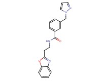 N-[2-(1,3-benzoxazol-2-yl)ethyl]-3-(1H-pyrazol-1-ylmethyl)benzamide