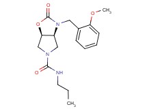 (3aS*,6aR*)-3-(2-methoxybenzyl)-2-oxo-N-propylhexahydro-5H-pyrrolo[3,4-d][1,3]oxazole-5-carboxamide