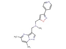 1-(5,7-dimethylpyrazolo[1,5-a]pyrimidin-3-yl)-N-methyl-N-[(3-pyridin-4-ylisoxazol-5-yl)methyl]methanamine