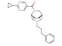 (1S*,5R*)-6-[(2-cyclopropylpyrimidin-5-yl)carbonyl]-3-(3-phenylpropyl)-3,6-diazabicyclo[3.2.2]nonane