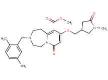 methyl 3-(2,5-dimethylbenzyl)-9-[(1-methyl-5-oxo-3-pyrrolidinyl)methoxy]-7-oxo-1,2,3,4,5,7-hexahydropyrido[1,2-d][1,4]diazepine-10-carboxylate