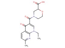 4-[(1-ethyl-7-methyl-4-oxo-1,4-dihydro-1,8-naphthyridin-3-yl)carbonyl]-2-morpholinecarboxylic acid