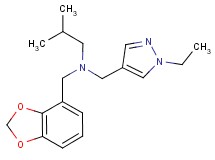 (1,3-benzodioxol-4-ylmethyl)[(1-ethyl-1H-pyrazol-4-yl)methyl]isobutylamine