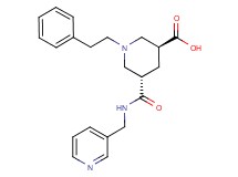 (3S*,5S*)-1-(2-phenylethyl)-5-{[(3-pyridinylmethyl)amino]carbonyl}-3-piperidinecarboxylic acid