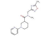 N-methyl-N-[(5-methyl-1,2,4-oxadiazol-3-yl)methyl]-1-pyridin-2-ylpiperidine-3-carboxamide