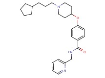 4-{[1-(3-cyclopentylpropyl)-4-piperidinyl]oxy}-N-(2-pyridinylmethyl)benzamide