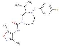 N-(3,5-dimethyl-4-isoxazolyl)-4-(4-fluorobenzyl)-3-isopropyl-1,4-diazepane-1-carboxamide