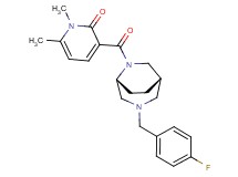 3-{[(1S*,5R*)-3-(4-fluorobenzyl)-3,6-diazabicyclo[3.2.2]non-6-yl]carbonyl}-1,6-dimethylpyridin-2(1H)-one