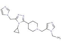 4-[4-cyclopropyl-5-(1H-imidazol-1-ylmethyl)-4H-1,2,4-triazol-3-yl]-1-[(1-ethyl-1H-imidazol-5-yl)methyl]piperidine