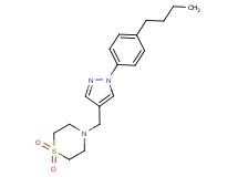 4-{[1-(4-butylphenyl)-1H-pyrazol-4-yl]methyl}thiomorpholine 1,1-dioxide