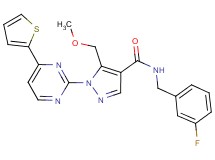 N-(3-fluorobenzyl)-5-(methoxymethyl)-1-[4-(2-thienyl)-2-pyrimidinyl]-1H-pyrazole-4-carboxamide