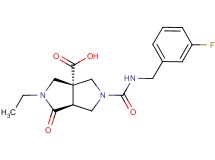 (3aR*,6aS*)-2-ethyl-5-{[(3-fluorobenzyl)amino]carbonyl}-1-oxohexahydropyrrolo[3,4-c]pyrrole-3a(1H)-carboxylic acid