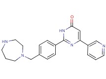 2-[4-(1,4-diazepan-1-ylmethyl)phenyl]-6-(3-pyridinyl)-4(3H)-pyrimidinone bis(trifluoroacetate)