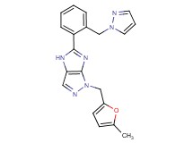 1-[(5-methyl-2-furyl)methyl]-5-[2-(1H-pyrazol-1-ylmethyl)phenyl]-1,4-dihydroimidazo[4,5-c]pyrazole