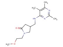 1-(2-methoxyethyl)-4-{[(2,5,6-trimethylpyrimidin-4-yl)amino]methyl}pyrrolidin-2-one