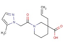 3-allyl-1-[(5-methyl-1H-pyrazol-1-yl)acetyl]-3-piperidinecarboxylic acid