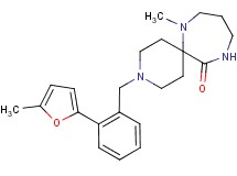 7-methyl-3-[2-(5-methyl-2-furyl)benzyl]-3,7,11-triazaspiro[5.6]dodecan-12-one