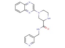 N-(3-pyridinylmethyl)-4-(2-quinoxalinyl)-2-piperazinecarboxamide