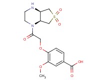 4-{2-[(4aR*,7aS*)-6,6-dioxidohexahydrothieno[3,4-b]pyrazin-1(2H)-yl]-2-oxoethoxy}-3-methoxybenzoic acid